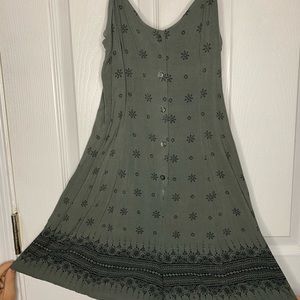 Green floral romper sundress